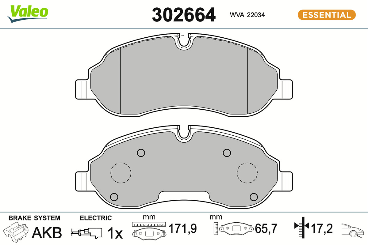 BRAKE PADS FIRST FORD TRANSIT CUSTOM FR
